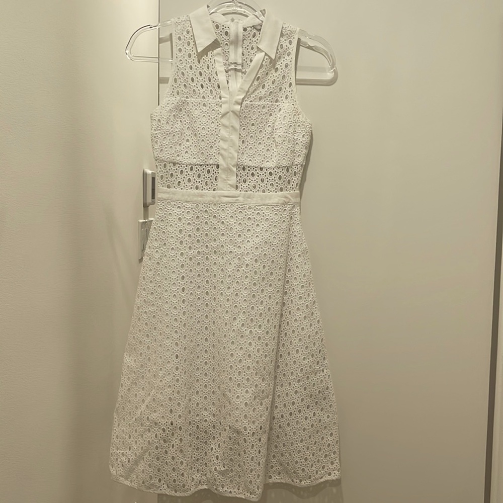 Guess Eyelet lace collared dress